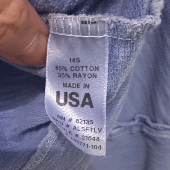 Fresh Produce Light Blue Long Sleeve Top Oversized Large - Picture 3 of 4